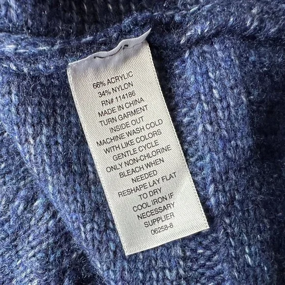 NWT St. John's Bay Blue Long Sleeve Knit Sewater Womens XL - Picture 9 of 9